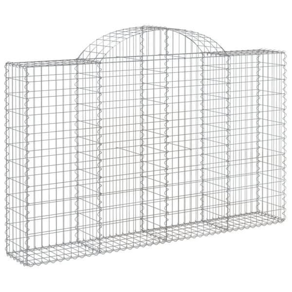 buede gabionkurve 20 stk. 200x30x120/140 cm galvaniseret jern