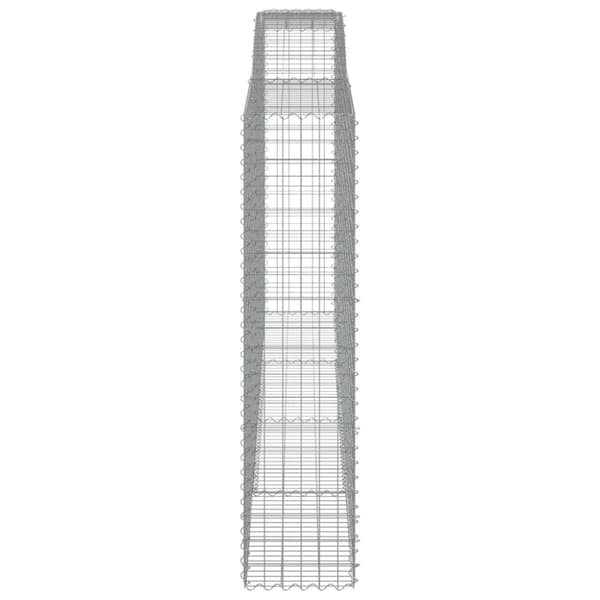 Kaarevat kivikorit 5 kpl 400x50x200/220 cm galvanoitu rauta