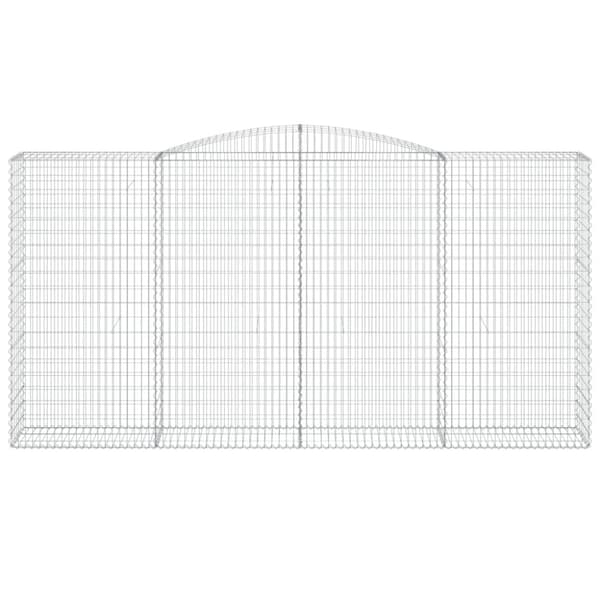 Gabioner bågformade 7 st 400x50x200/220 cm galvaniserat järn