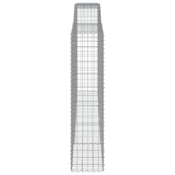 Gabioner bågformade 7 st 400x50x200/220 cm galvaniserat järn