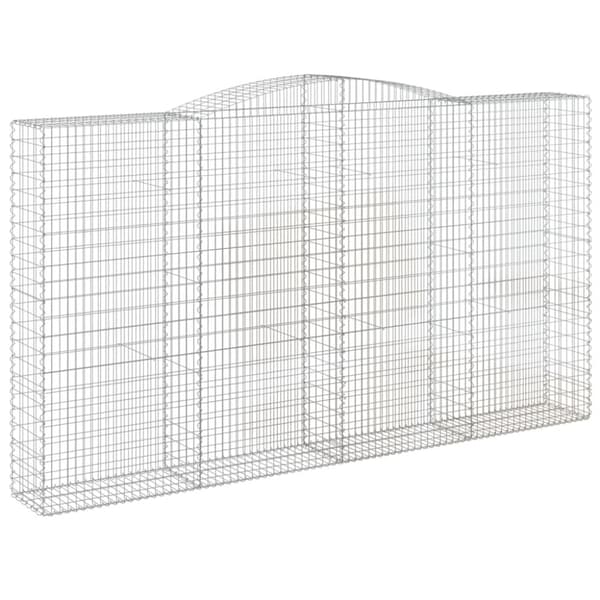 buede gabionkurve 7 stk. 400x50x220/240 cm galvaniseret jern