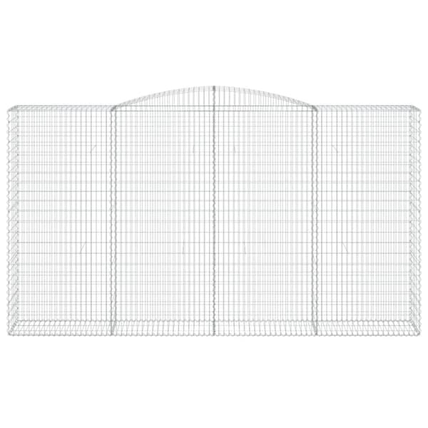 buede gabionkurve 7 stk. 400x50x220/240 cm galvaniseret jern