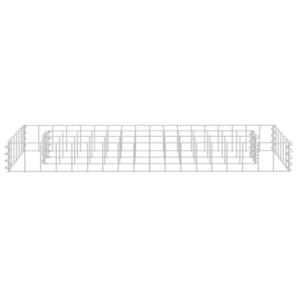 Planteringsgabion upphöjd galvaniserat stål 90x30x10 cm