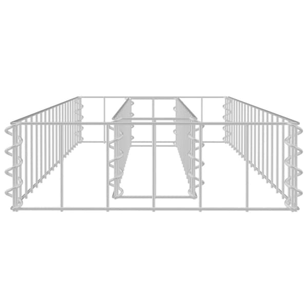 Planteringsgabion upphöjd galvaniserat stål 90x30x10 cm