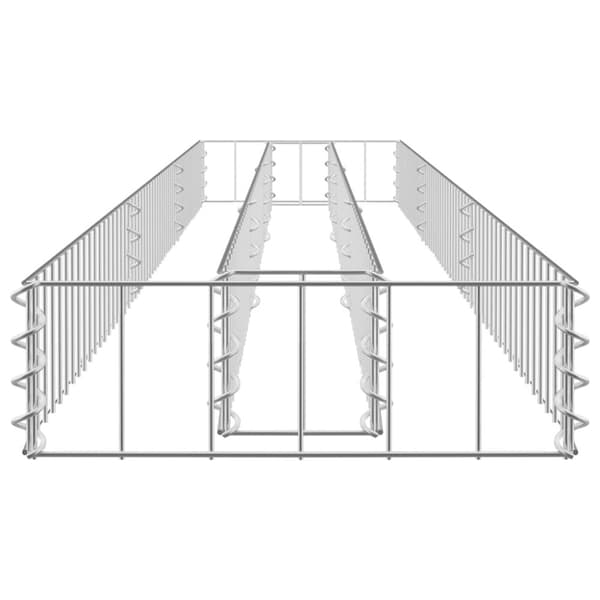 Planteringsgabion upphöjd galvaniserat stål 270x30x10 cm