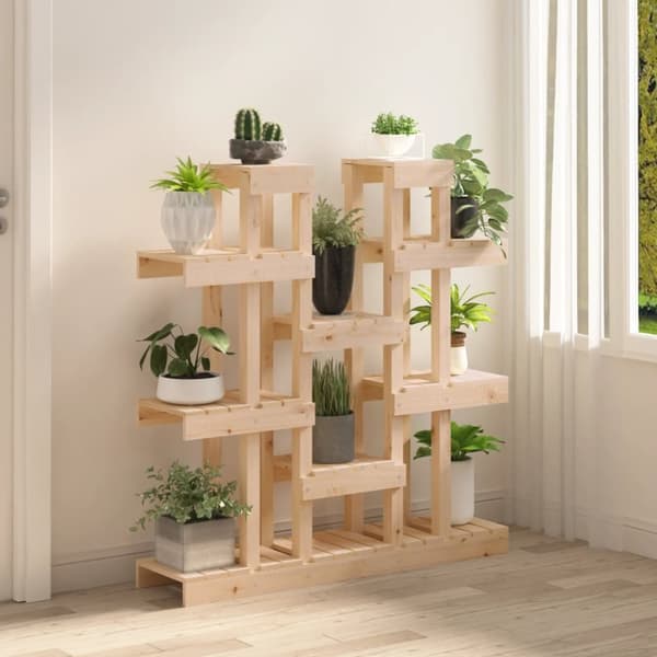 plantestativ 104,5x25x109,5 cm massivt fyrretræ