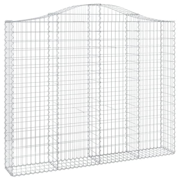 Kaarevat kivikorit 4 kpl 200x30x160/180 cm galvanoitu rauta