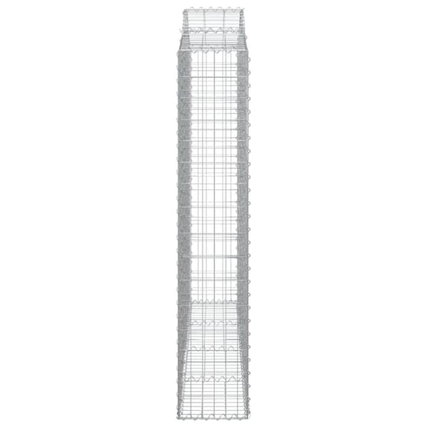 Kaarevat kivikorit 4 kpl 200x30x160/180 cm galvanoitu rauta
