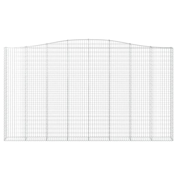 buede gabionkurve 2 stk. 400x30x220/240 cm galvaniseret jern