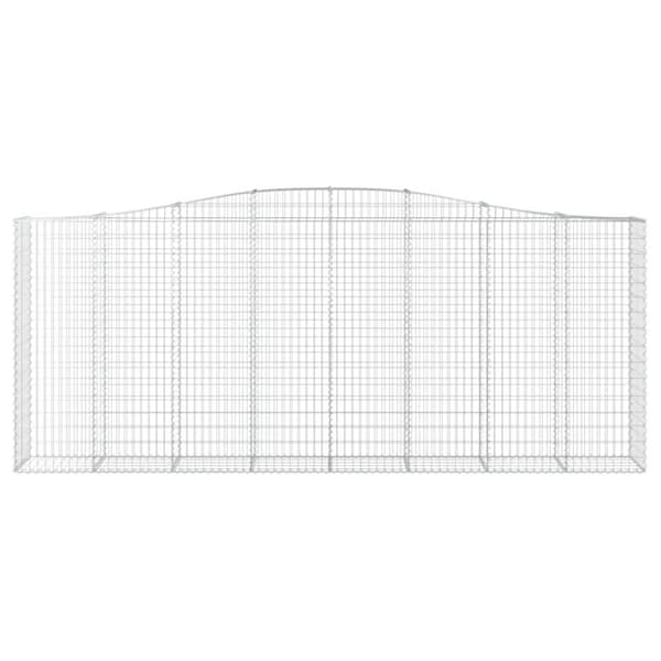 Kaarevat kivikorit 9 kpl 400x50x160/180 cm galvanoitu rauta