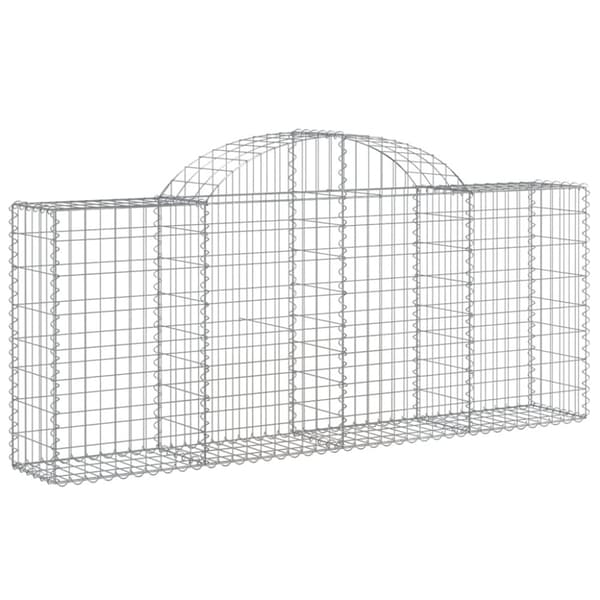 Gabioner bågformade 40 st 200x30x80/100 cm galvaniserat järn