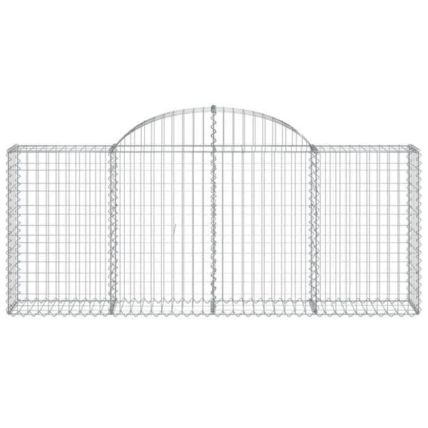 Gabioner bågformade 40 st 200x30x80/100 cm galvaniserat järn