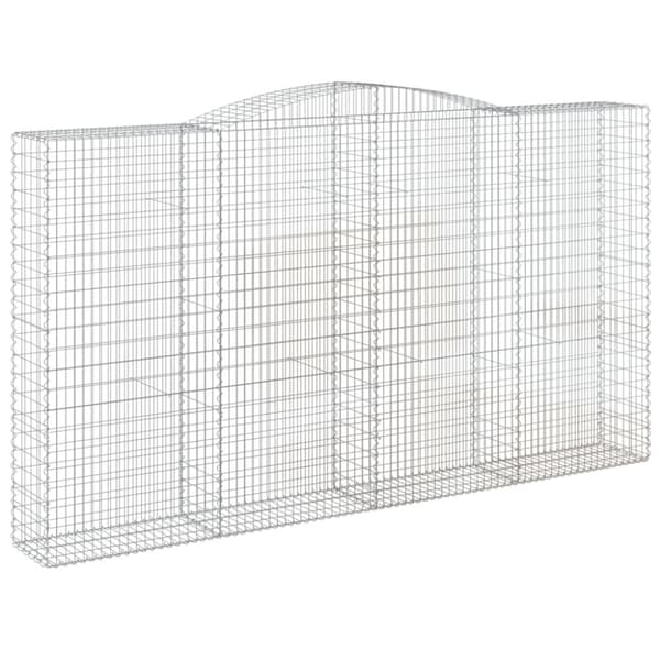 buede gabionkurve 6 stk. 400x50x220/240 cm galvaniseret jern