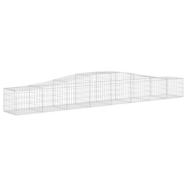 Gabioner bågformade 20 st 400x50x40/60 cm galvaniserat järn