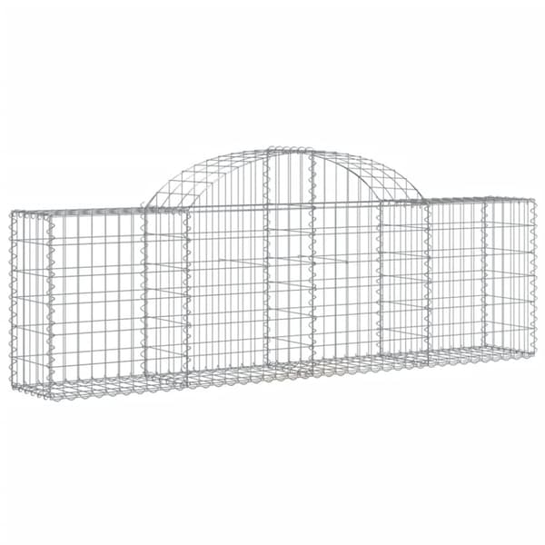 Gabioner bågformade 11 st 200x30x60/80 cm galvaniserat järn