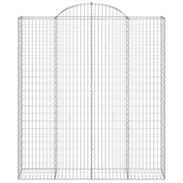 buede gabionkurve 10 stk. 200x50x220/240 cm galvaniseret jern