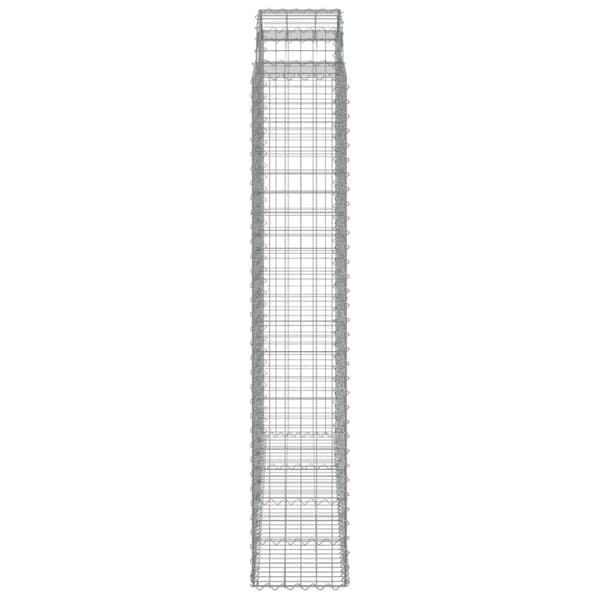 buede gabionkurve 10 stk. 200x50x220/240 cm galvaniseret jern