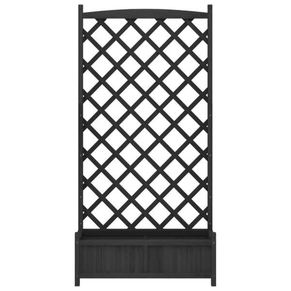 plantekasse med espalier massivt grantræ sort