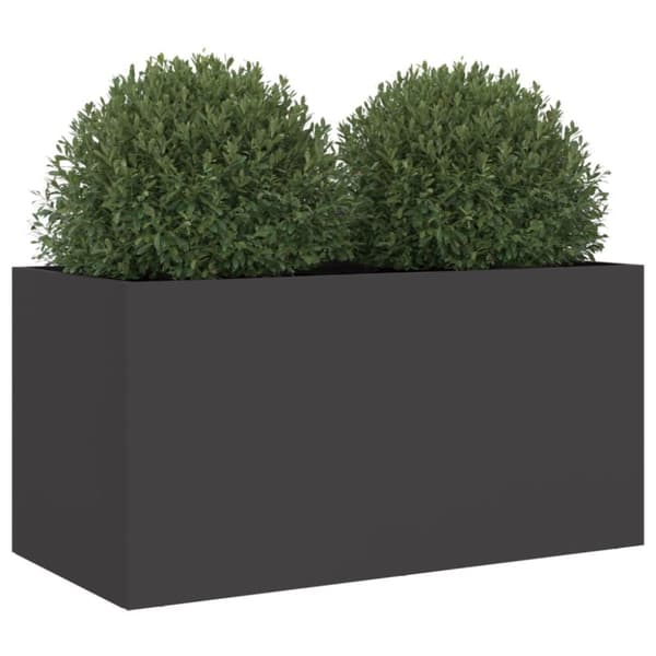 Odlingslåda svart 62x30x29 cm kallvalsat stål