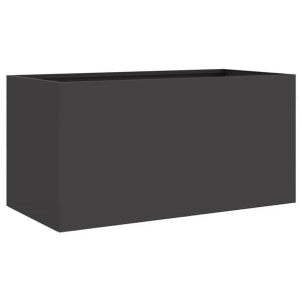 Odlingslåda svart 62x30x29 cm kallvalsat stål