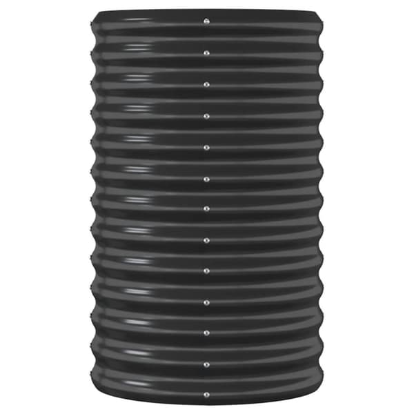 plantekasse 114x40x68 cm pulverlakeret stål antracitgrå
