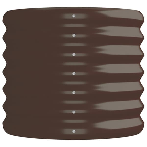 plantekasse 152x40x36 cm pulverlakeret stål brun