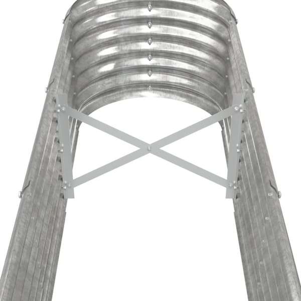 Odlingslåda pulverlackerat stål 332x40x36 cm silver