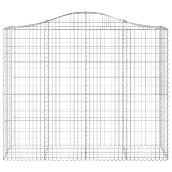 buede gabionkurve 14 stk. 200x50x160/180 cm galvaniseret jern