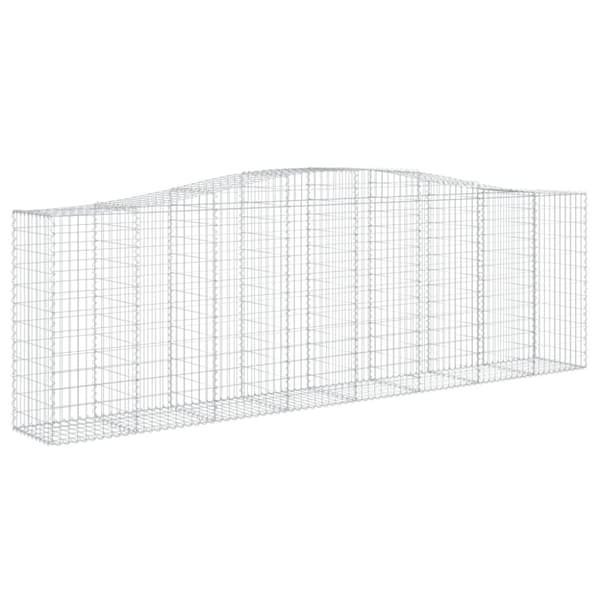 buede gabionkurve 25 stk. 400x50x120/140 cm galvaniseret jern