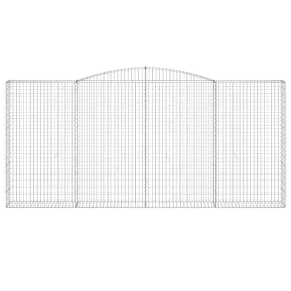 Kaarevat kivikorit 6 kpl 400x30x180/200 cm galvanoitu rauta