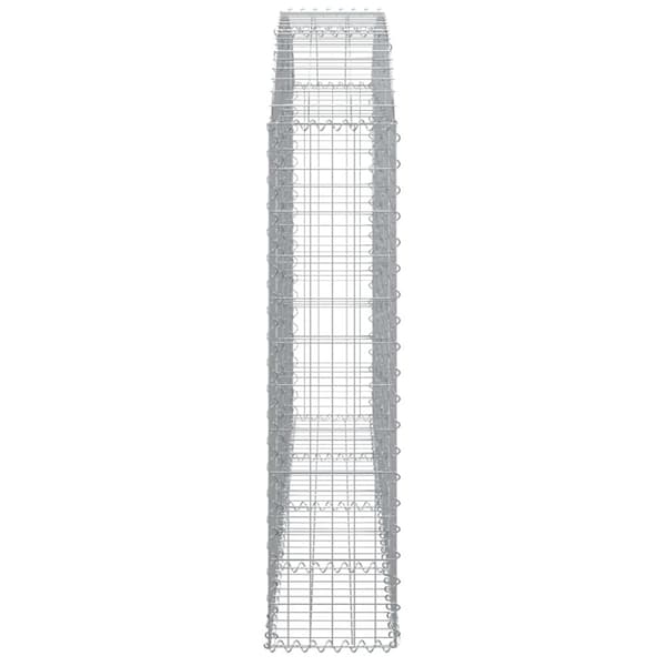 buet gabionkurv 200x30x120/140 cm galvaniseret jern