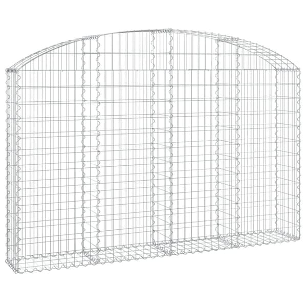 buet gabionkurv 200x30x120/140 cm galvaniseret jern