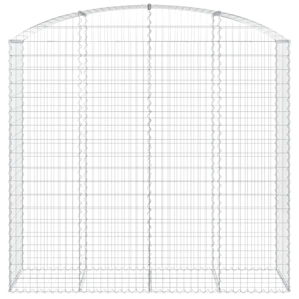 buet gabionkurv 200x50x180/200 cm galvaniseret jern