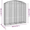 Miniatyrbillede 5 af 5: buet gabionkurv 200x50x180/200 cm galvaniseret jern