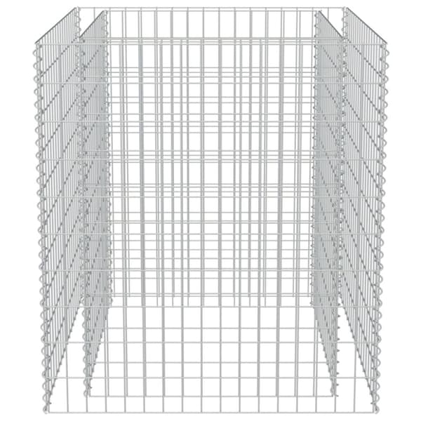 Planteringsgabion upphöjd galvaniserat stål 90x90x100 cm