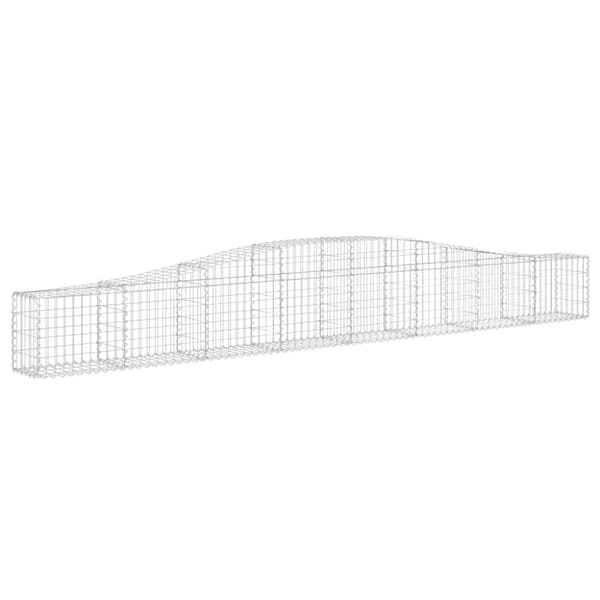 Kaarevat kivikorit 15 kpl 400x30x40/60 cm galvanoitu rauta