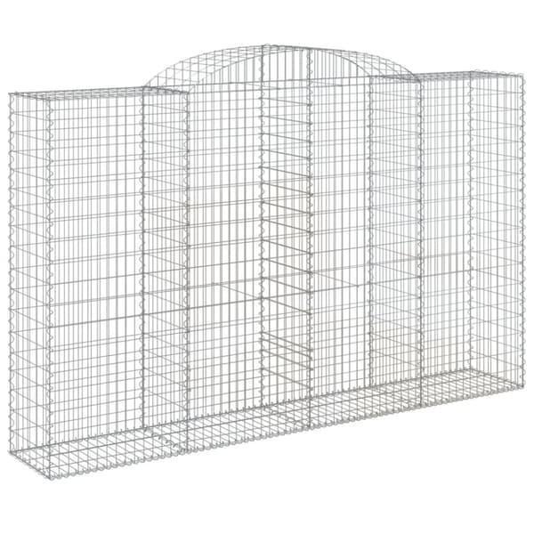 buede gabionkurve 10 stk. 300x50x180/200 cm galvaniseret jern