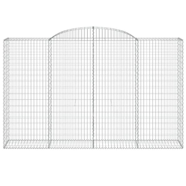 buede gabionkurve 10 stk. 300x50x180/200 cm galvaniseret jern
