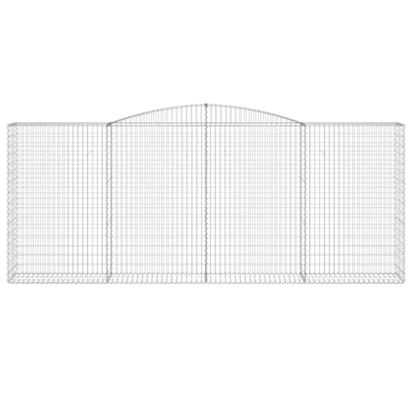 Gabion bågformad 10 st 400x50x160/180 cm galvaniserat järn