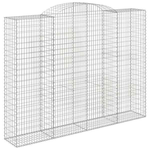 Kaarevat kivikorit 6 kpl 300x50x220/240 cm galvanoitu rauta