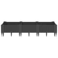 Miniatyrbillede 3 af 8: plantekasse med spyd 125x40x28,5 cm PP sort