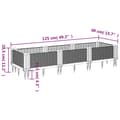 Miniatyrbillede 8 af 8: plantekasse med spyd 125x40x28,5 cm PP sort