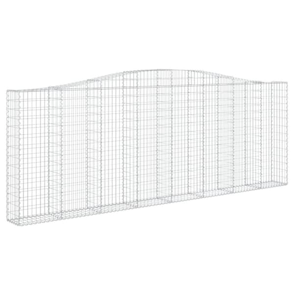 buede gabionkurve 9 stk. 400x30x140/160 cm galvaniseret jern