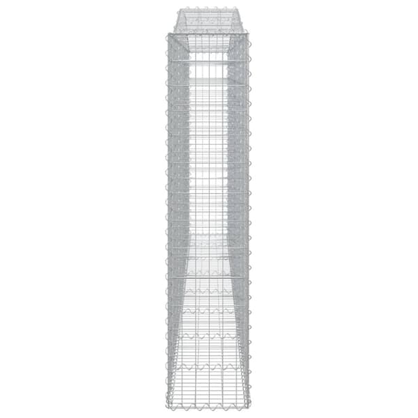 buede gabionkurve 9 stk. 400x30x140/160 cm galvaniseret jern