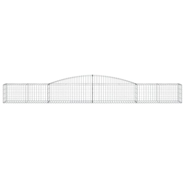 Gabioner bågformade 25 st 400x50x40/60 cm galvaniserat järn