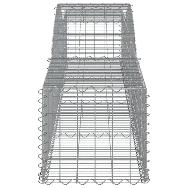 Gabioner bågformade 25 st 400x50x40/60 cm galvaniserat järn