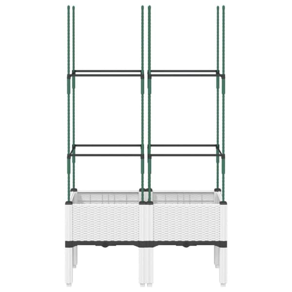 plantekasse med espalier 80x40x142,5 cm PP hvid