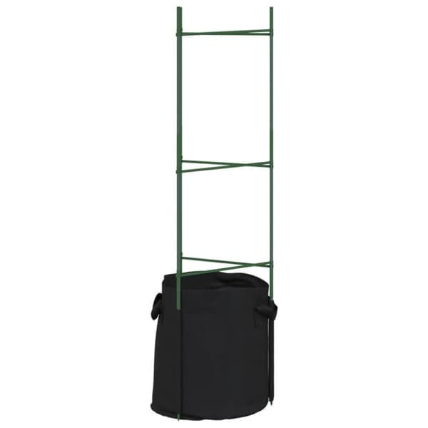 vidaXL Tomatbur med växtpåse 2 st 116 cm stål och PP
