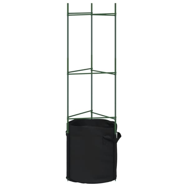 vidaXL Tomatbur med växtpåse 2 st 116 cm stål och PP