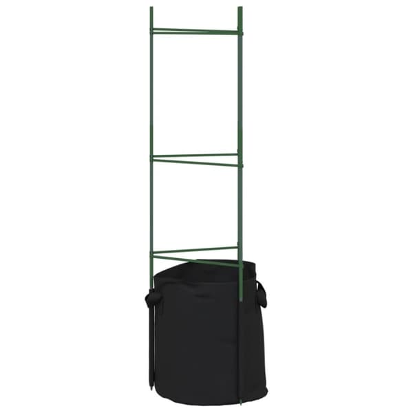 vidaXL Tomatbur med växtpåse 2 st 116 cm stål och PP